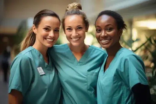 3 nurses Green Scrubs